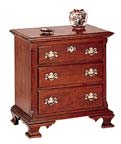 cherry nightstand three drawer